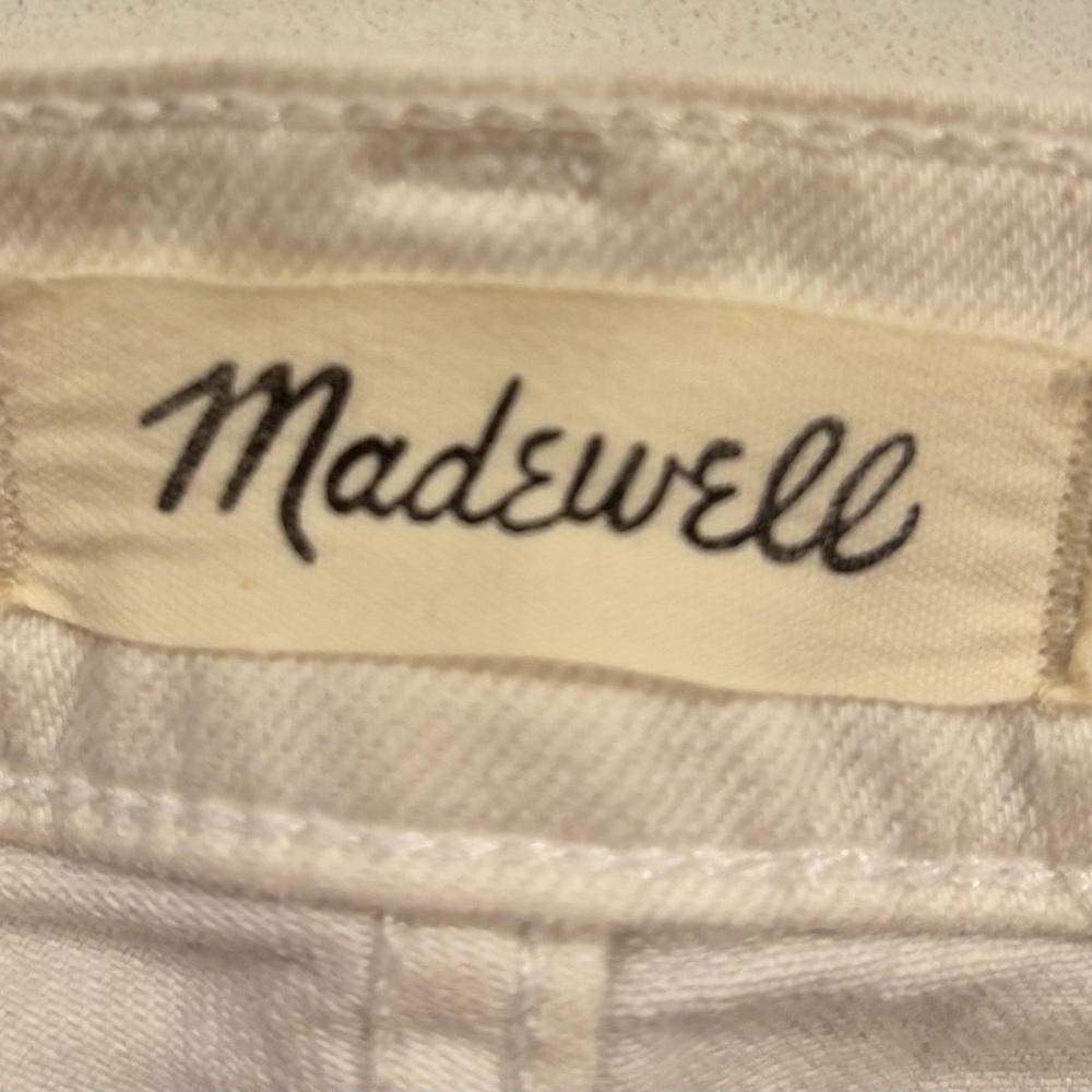 Madewell Women Size 27 The Perfect Vintage Wide Leg High Rise Canvas Ivory Jean - Picture 6 of 10